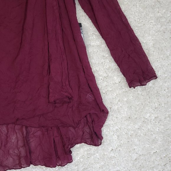 Liv By Habitat Sweater Womens XL Cardigan Purple Sheer Lightweight Drape Neck - Picture 2 of 9